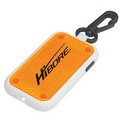 Orange Rectangle Keychain Flashlight w/ 3 White LED Lights